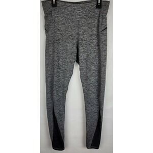 Champion Womens Medium Gray Heathered Zip Pocket Workout Athletic Leggings